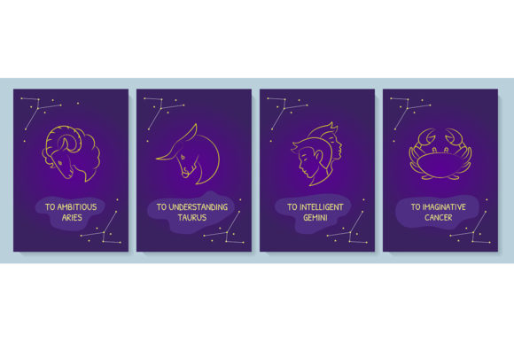 Explore Astrological Signs Postcards with Icons