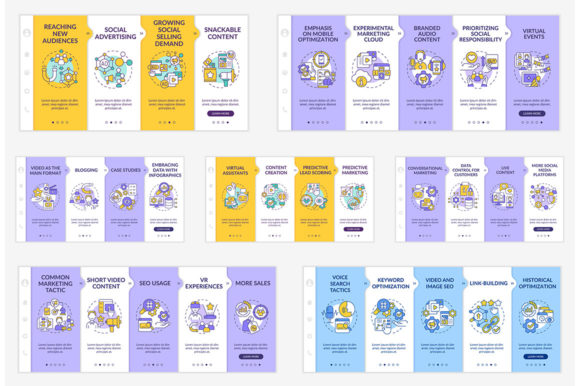 Explore the Versatile Marketing Trends Onboarding Set
