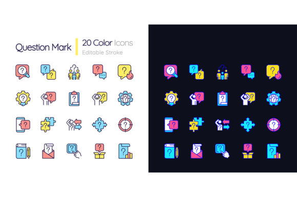 Exploring the Versatility of Question Mark Light and Dark Theme Icons