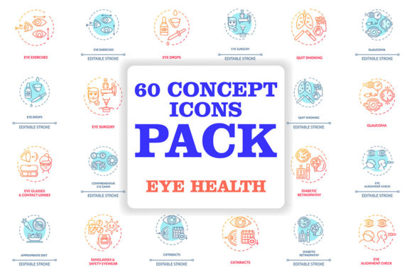 Eye Health Concept Icons Bundle: A Comprehensive Guide for Visual Communication