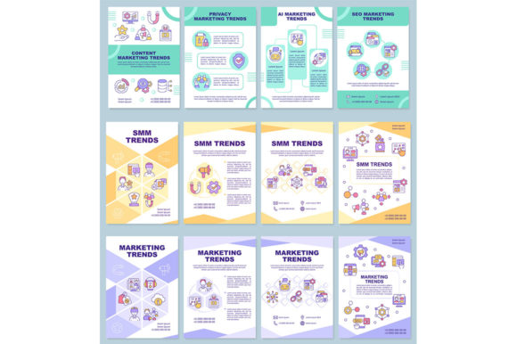 Unlocking Modern Marketing Strategies with the Marketing Trends Brochure Template Set