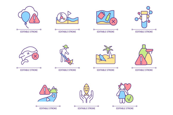 Water Quality RGB Color Icon Set: A Visual Toolkit for Environmental Monitoring